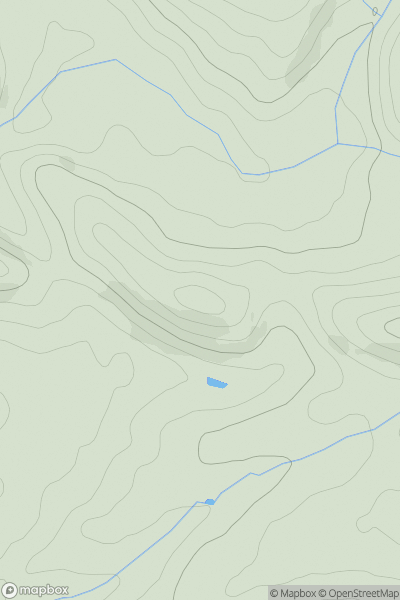 Thumbnail image for Common Hill [Welsh Borders S] showing contour plot for surrounding peak